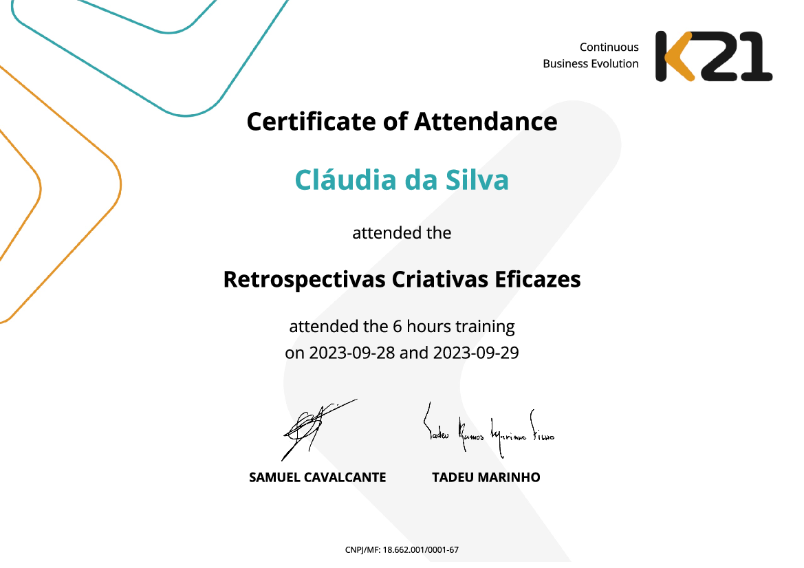 Certificado K21